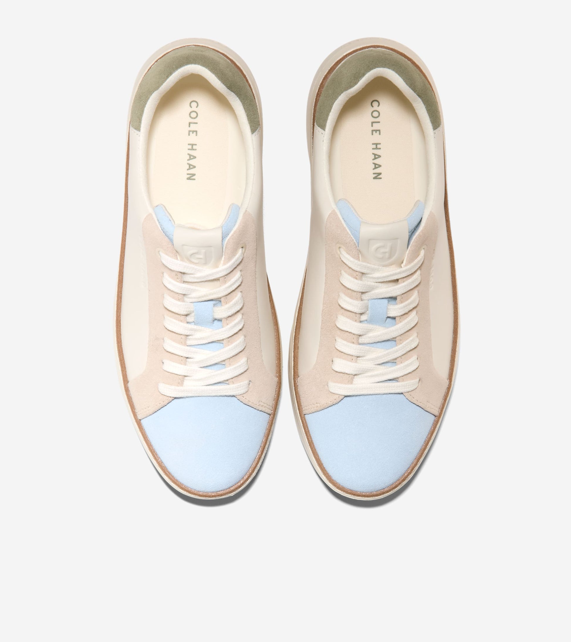 W34463:IVORY/SUEDE/SKYWAY & OIL GREEN SUEDE/IVORY