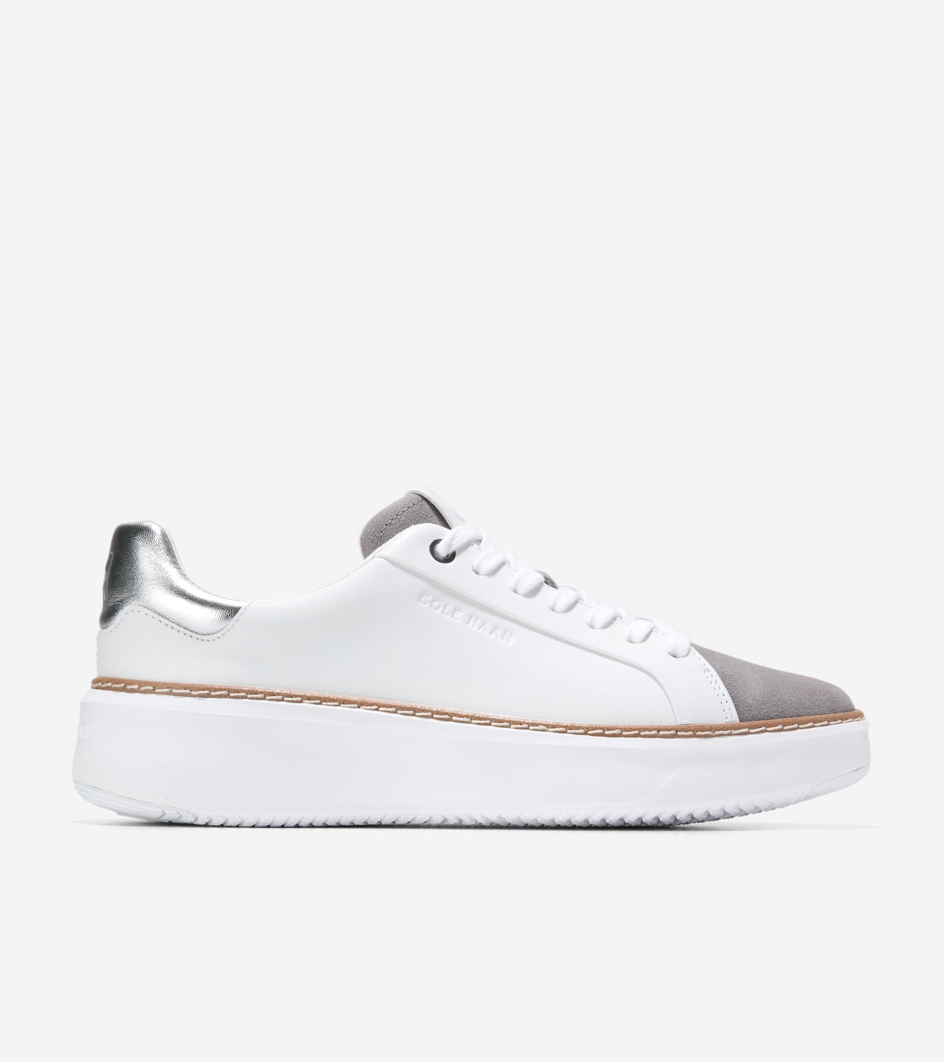 W33828:WHITE LTR/FROST GRAY SDE/SILVER METALLIC LTR