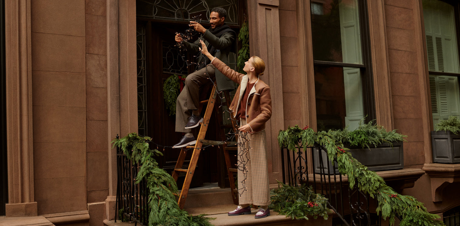 Men's oxfords sitting on foam