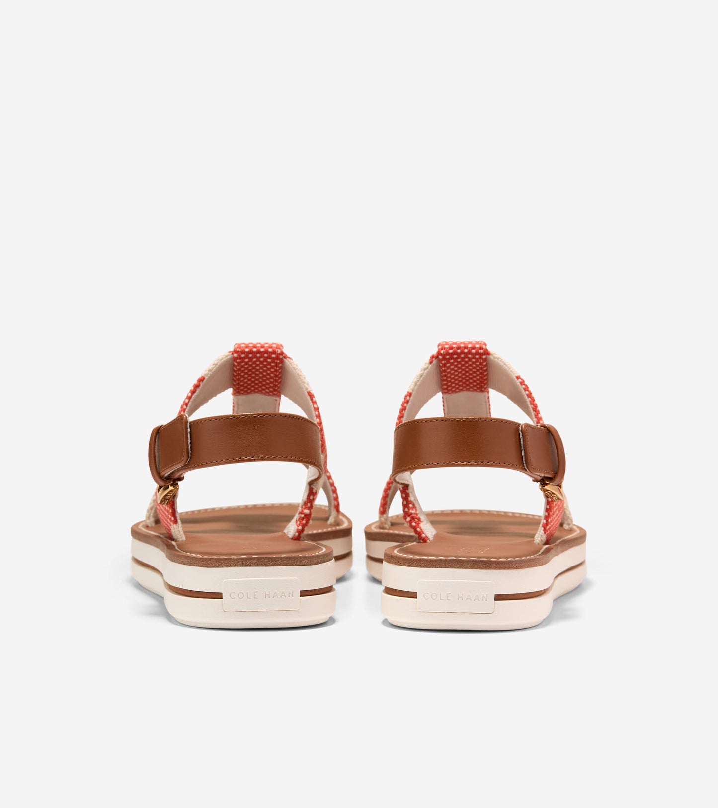 W36542:SUMMER FIG & NATURAL STRIPE CANVAS / CH BRITISH TAN LTHR