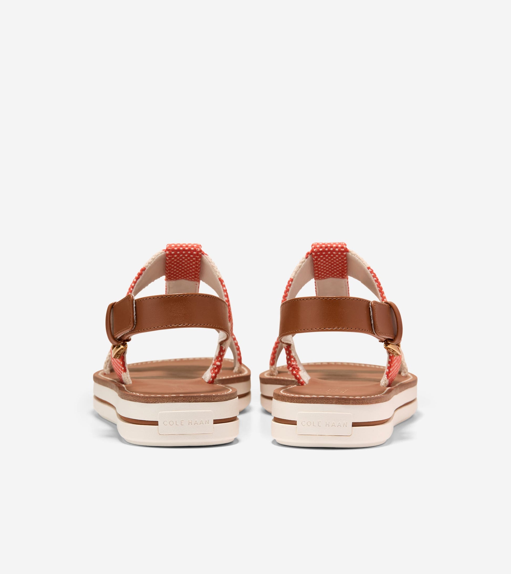 W36542:SUMMER FIG & NATURAL STRIPE CANVAS / CH BRITISH TAN LTHR