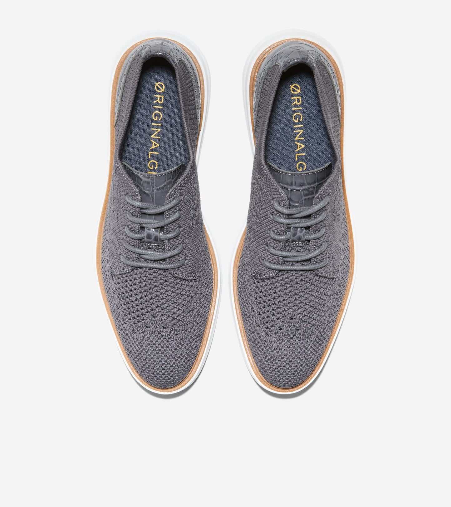 W37484:BLACKENED PEARL STITCHLITE / CROC PRINT LEATHER