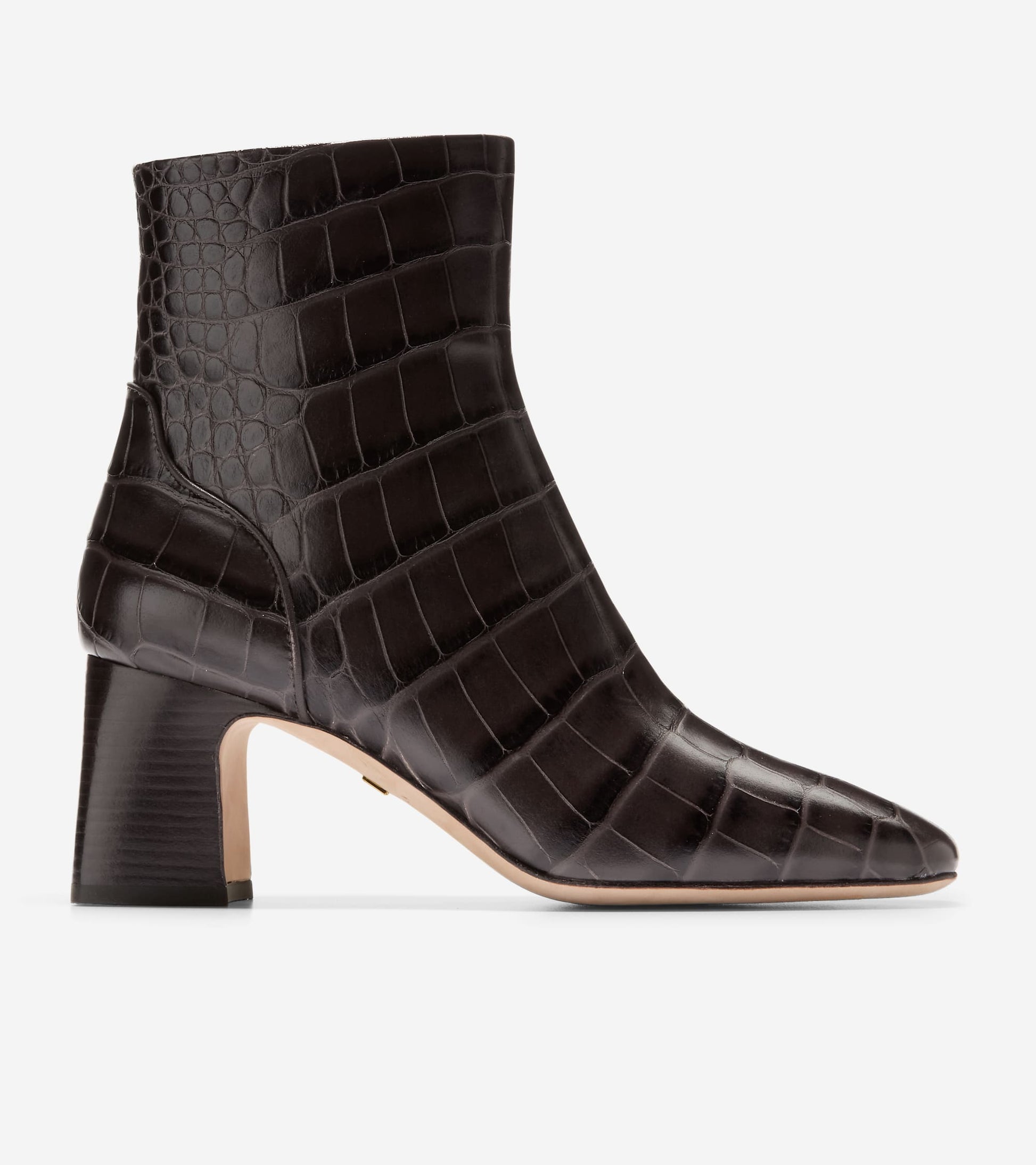 W31471:CH DK CHOCOLATE CROC PRT LTR