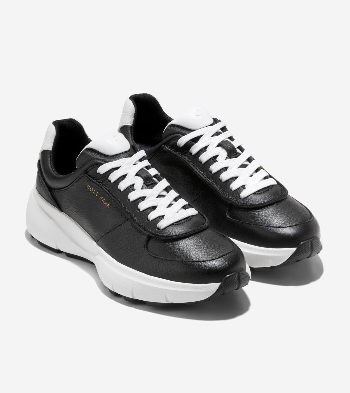 W37344:BLACK LEATHER / WHITE LEATHER