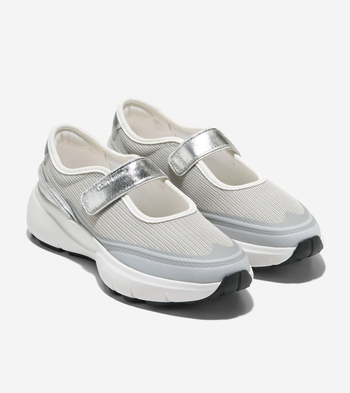 W37606:SILVER MESH / SILVER METALLIC/WHITE LEATHER