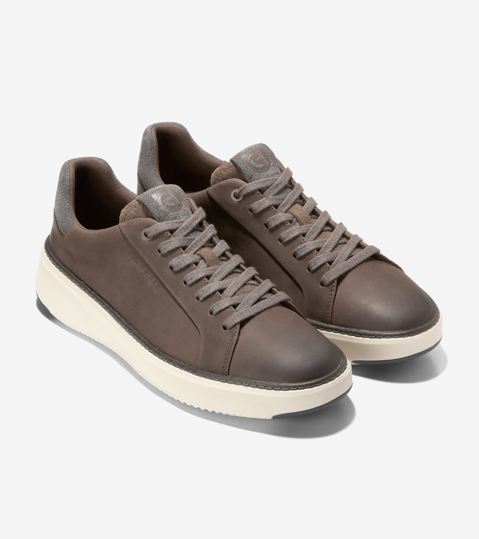 C42222:MOREL NUBUCK / GREY PINSTRIPE / IVORY