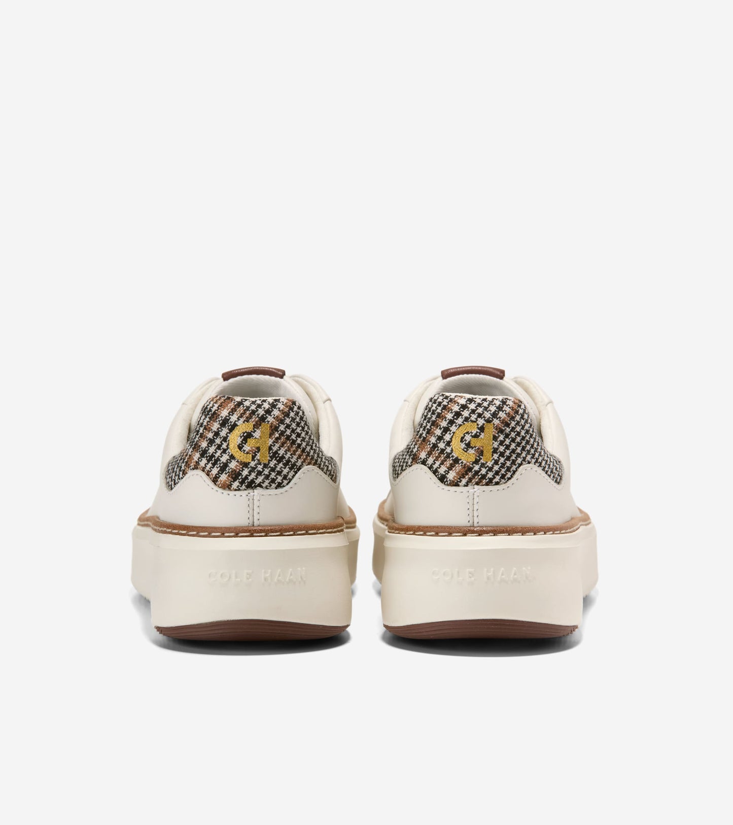 W38507:IVORY LEATHER / NEUTRAL PLAID