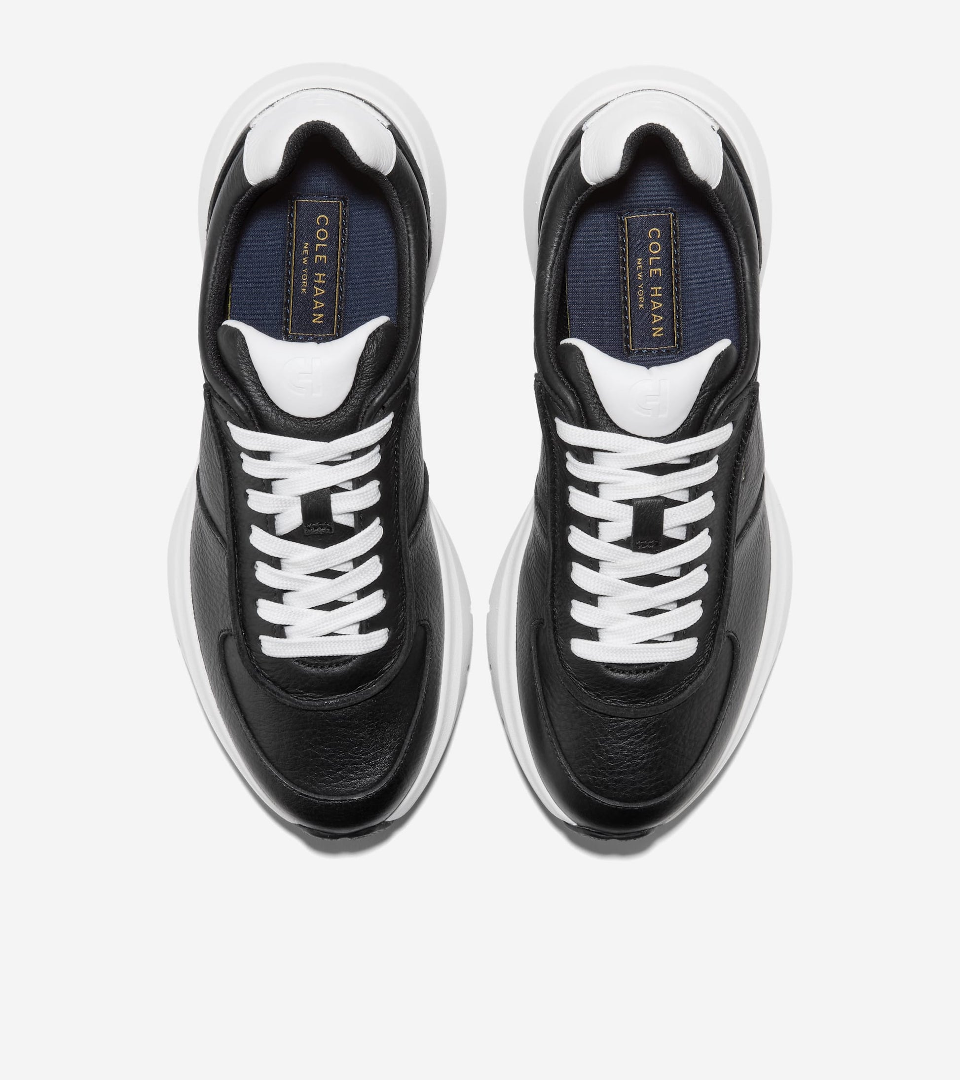 W37344:BLACK LEATHER / WHITE LEATHER