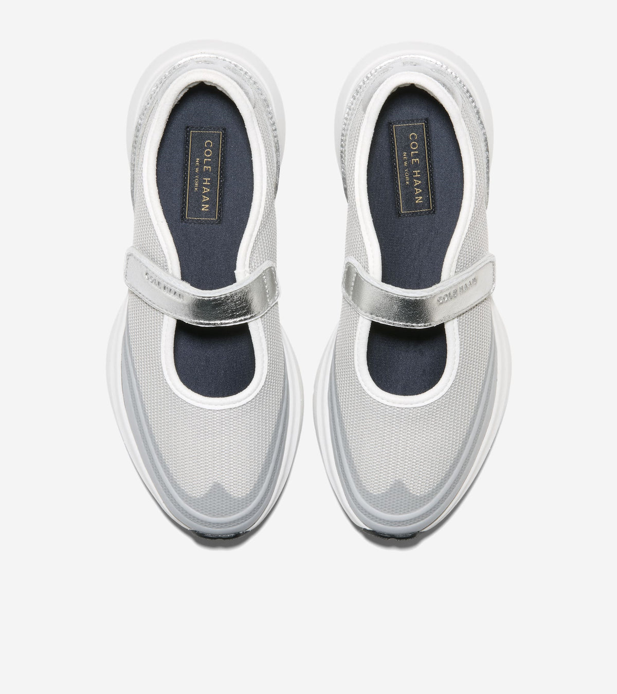 W37606:SILVER MESH / SILVER METALLIC/WHITE LEATHER