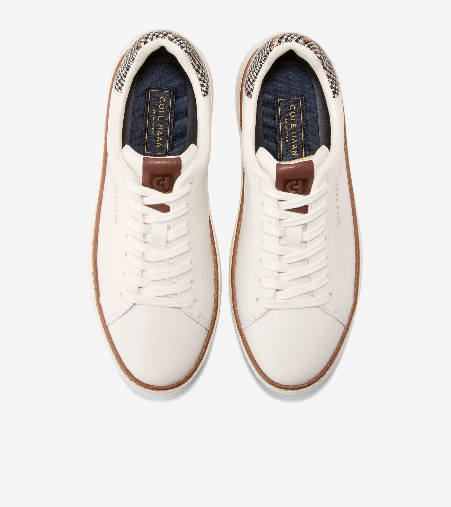 W38507:IVORY LEATHER / NEUTRAL PLAID