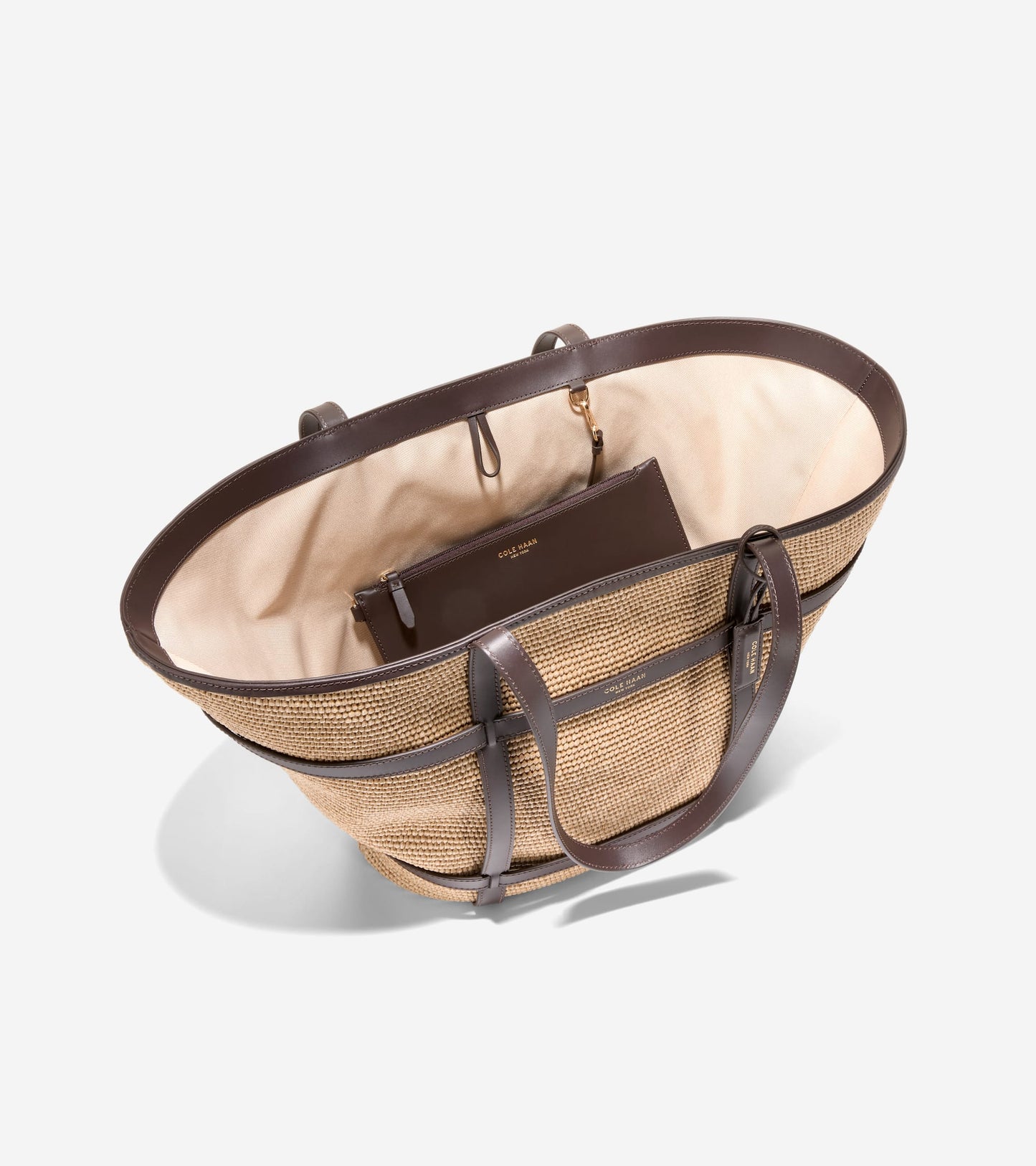 U08153:NATURAL RAFFIA/DK. CHOCOLATE.:0000