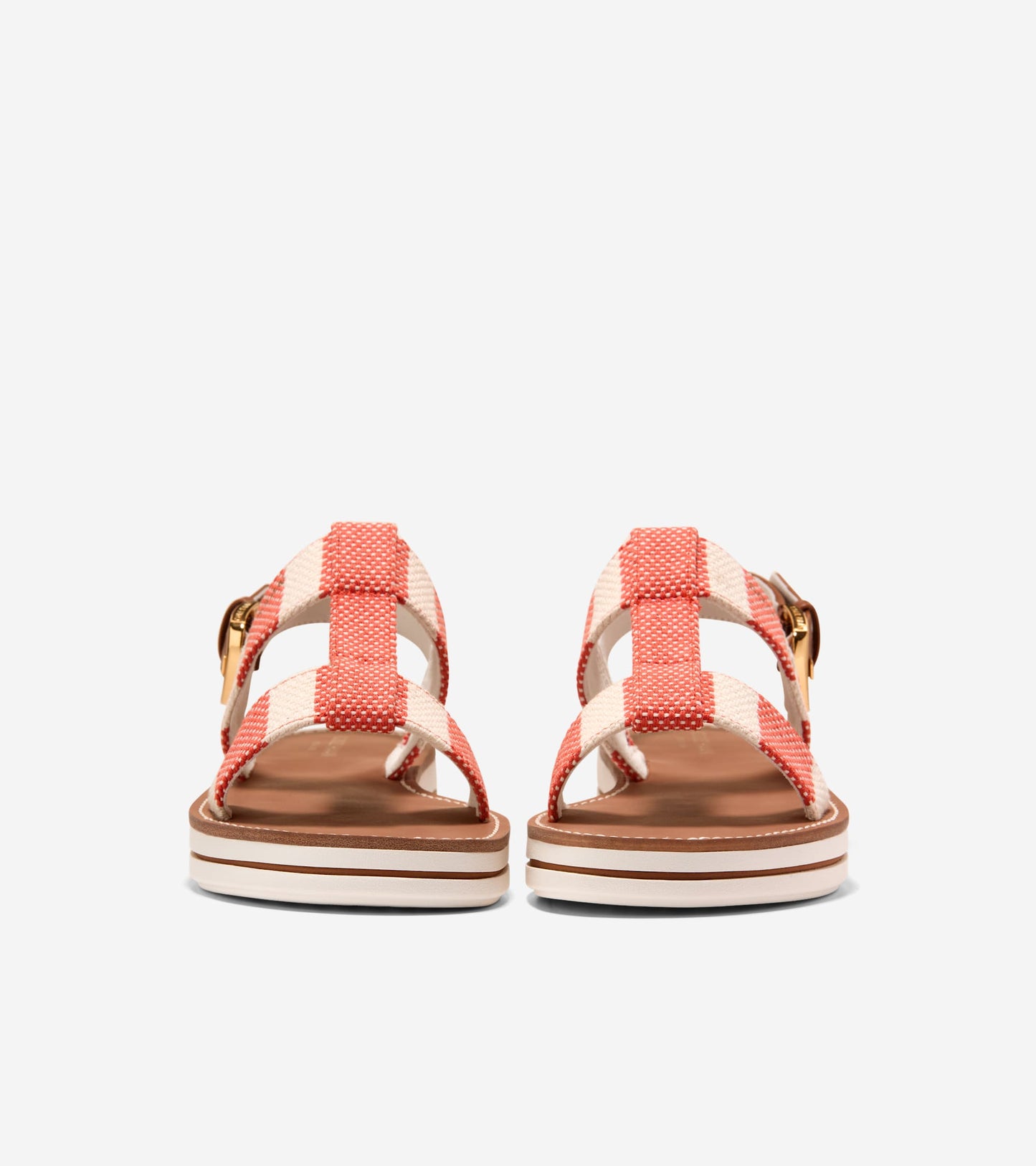 W36542:SUMMER FIG & NATURAL STRIPE CANVAS / CH BRITISH TAN LTHR