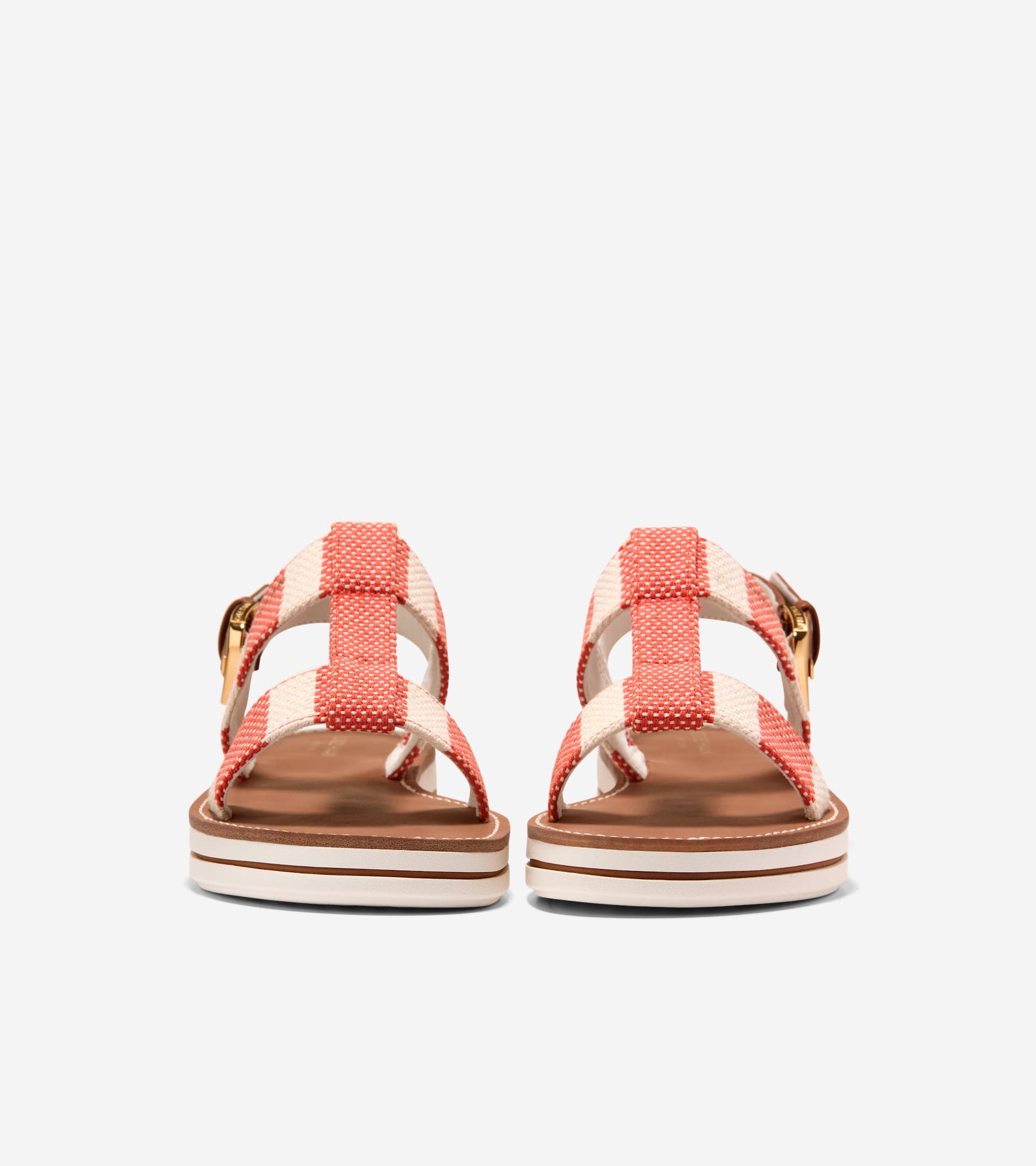 W36542:SUMMER FIG & NATURAL STRIPE CANVAS / CH BRITISH TAN LTHR