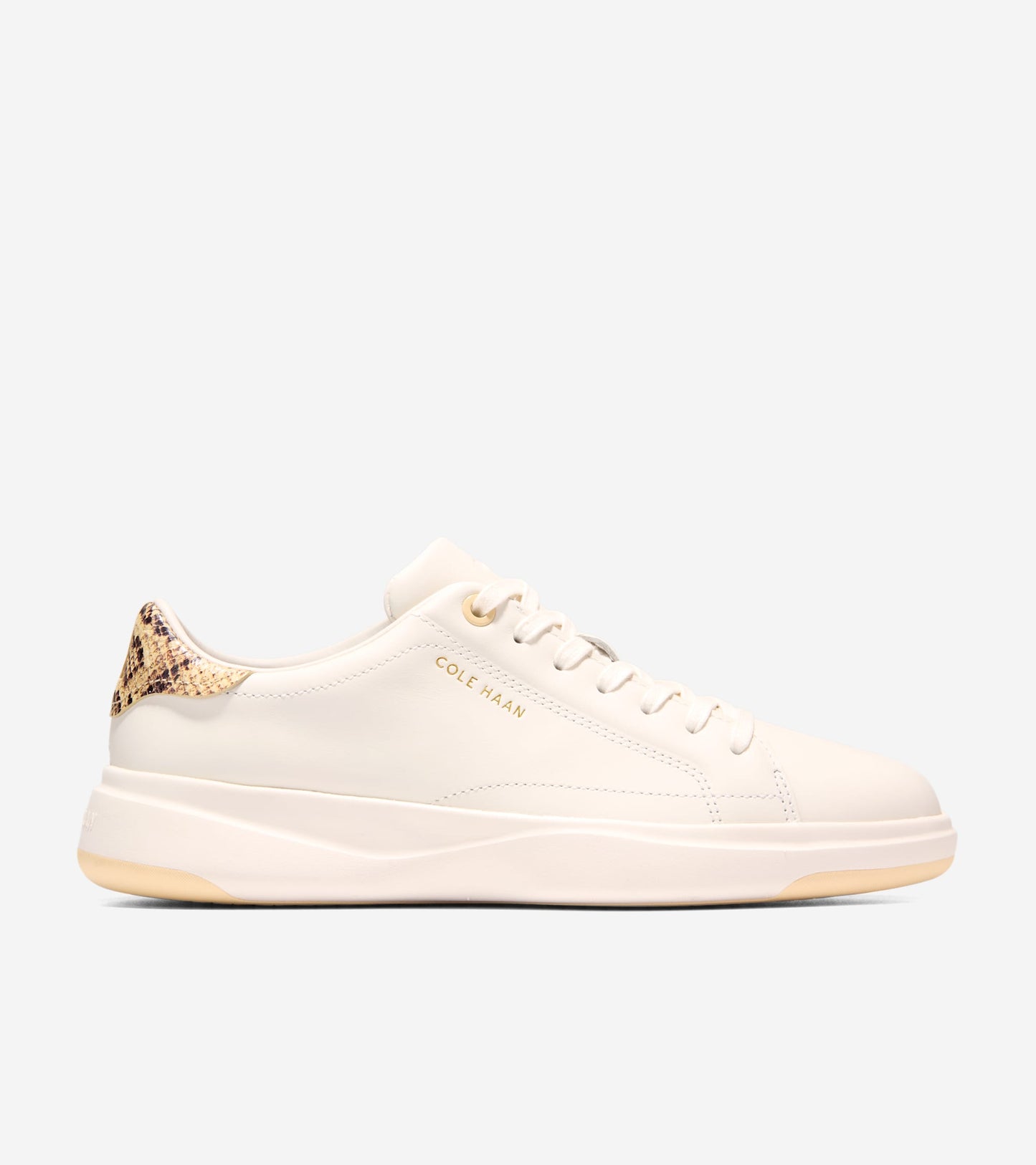W37531:IVORY LEATHER / MARZIPAN GLOSSY SNAKE PRINT LEATHER