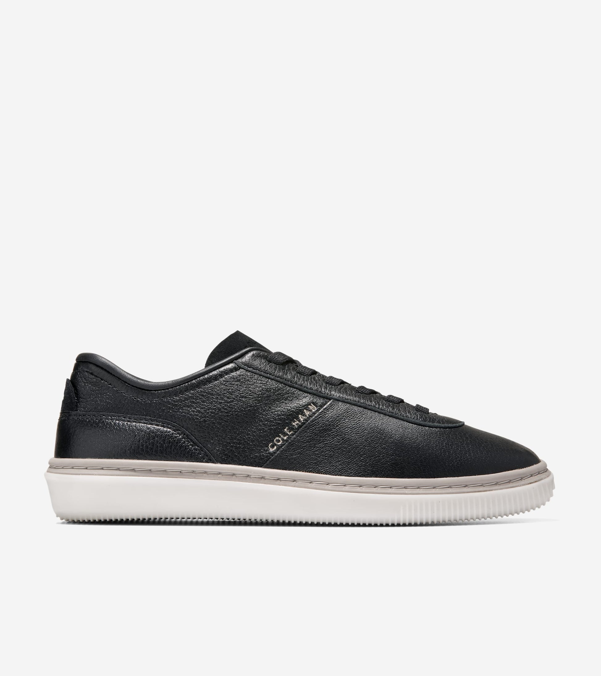 W38414:BLACK LEATHER / IVORY