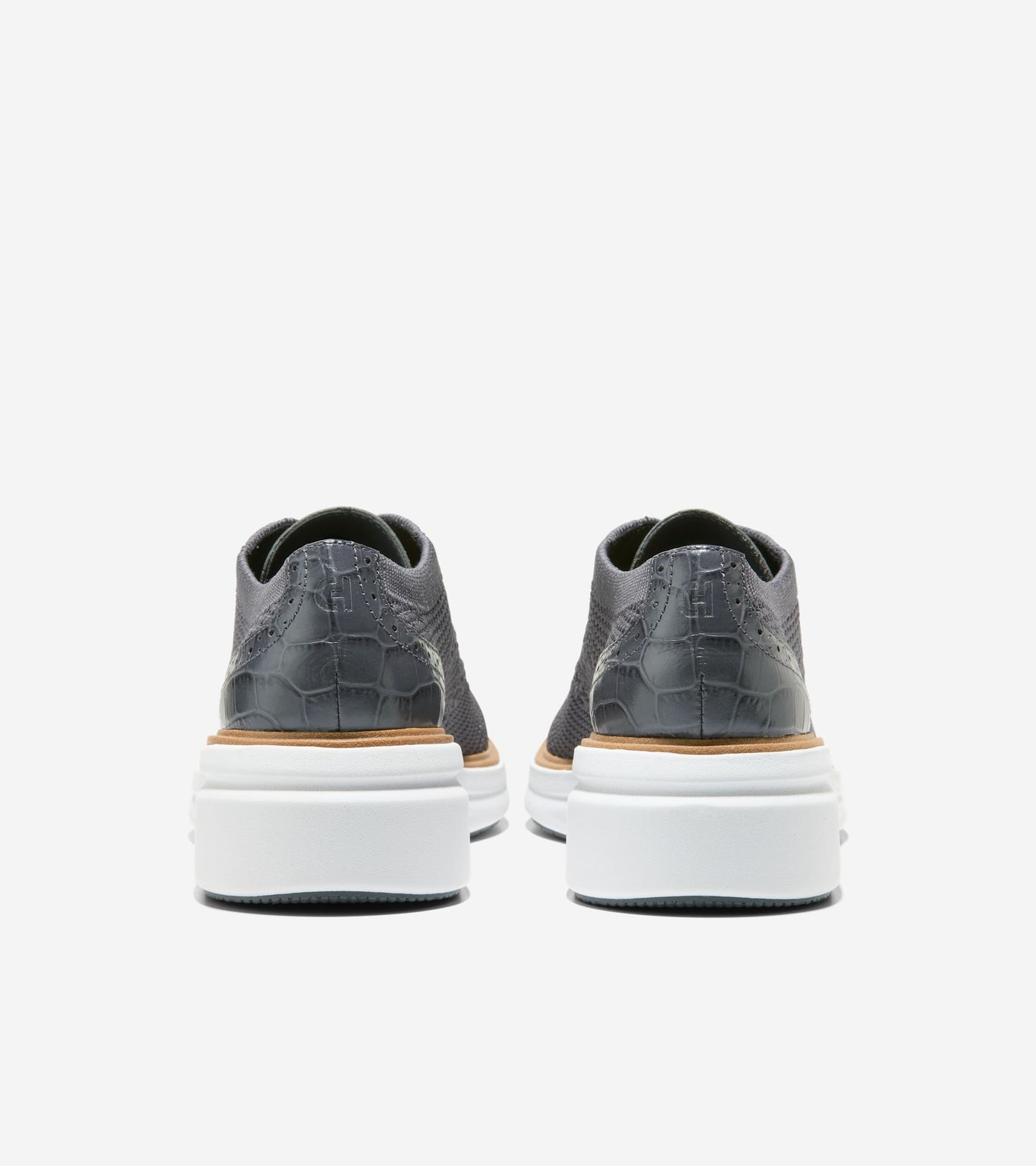 W37484:BLACKENED PEARL STITCHLITE / CROC PRINT LEATHER