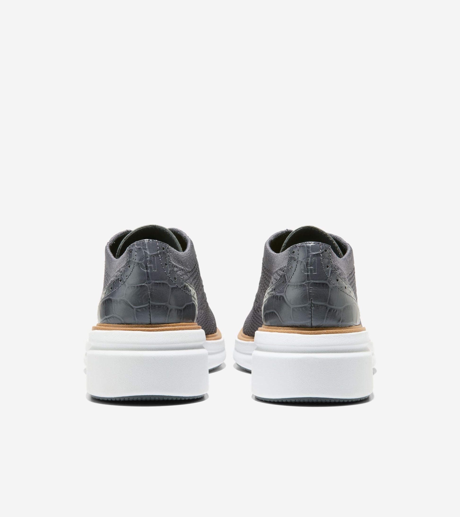 W37484:BLACKENED PEARL STITCHLITE / CROC PRINT LEATHER
