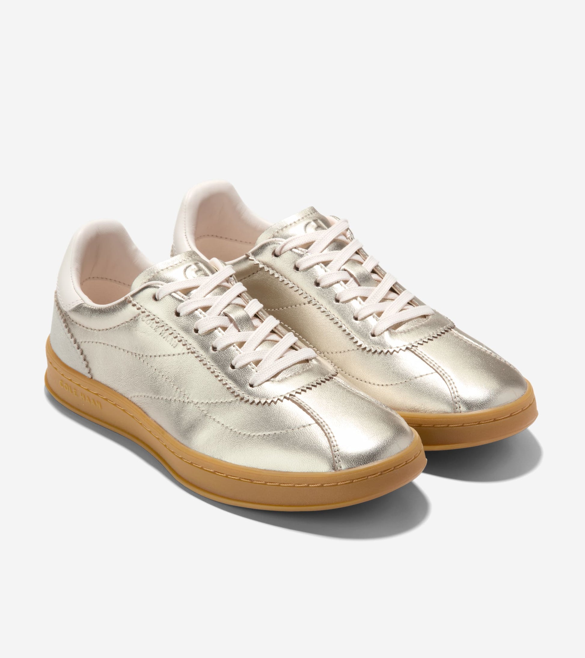 W33339:SOFT GOLD METALLIC/SILVER BIRCH SUEDE/IVORY/GUM