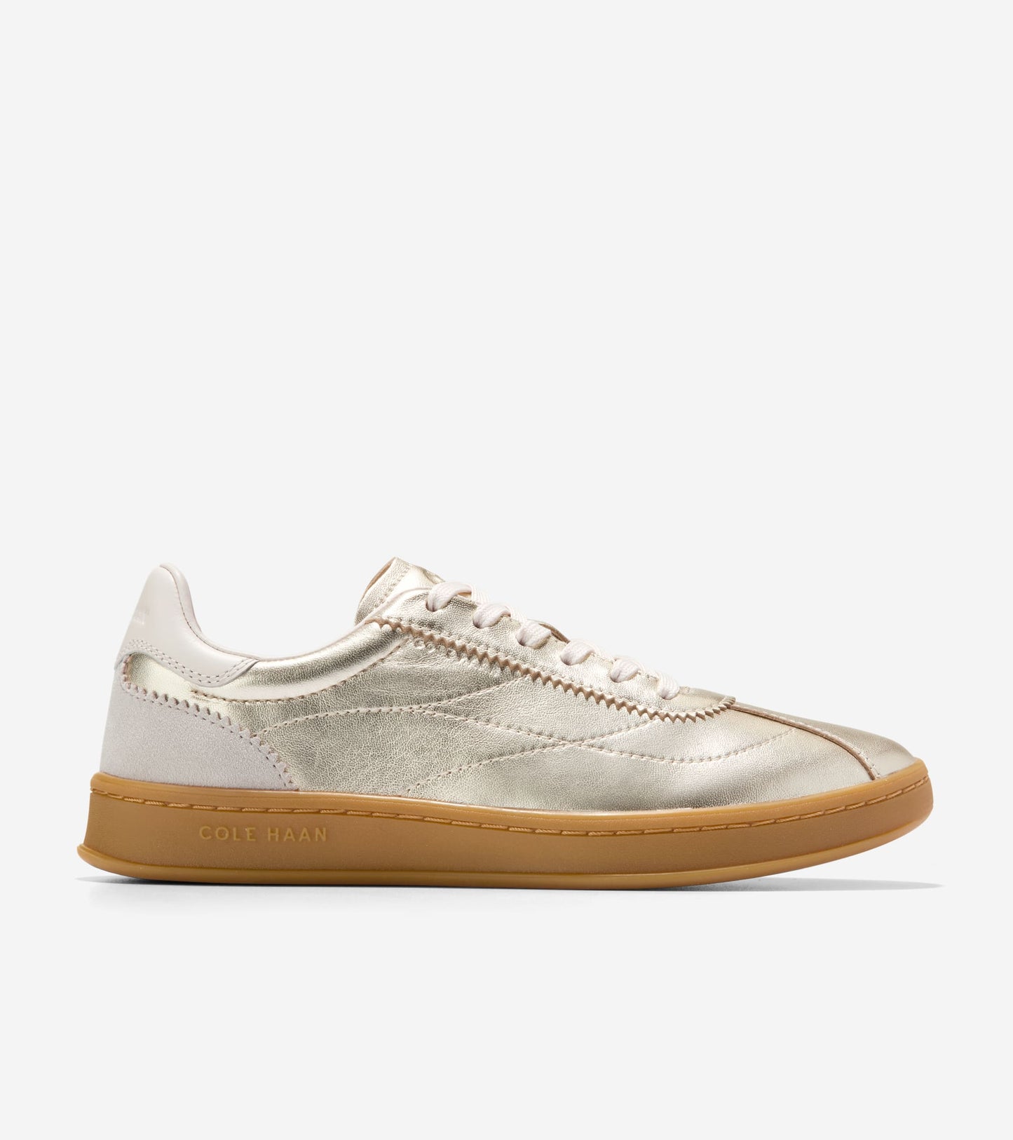 W33339:SOFT GOLD METALLIC/SILVER BIRCH SUEDE/IVORY/GUM