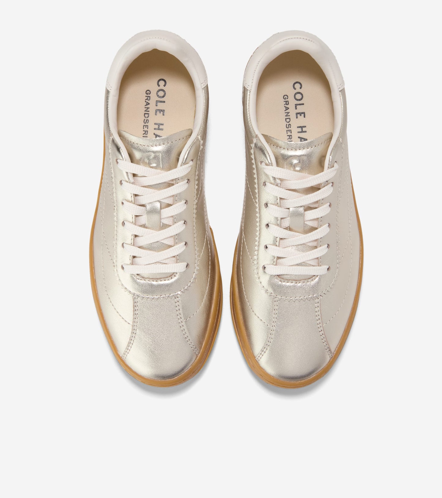 W33339:SOFT GOLD METALLIC/SILVER BIRCH SUEDE/IVORY/GUM