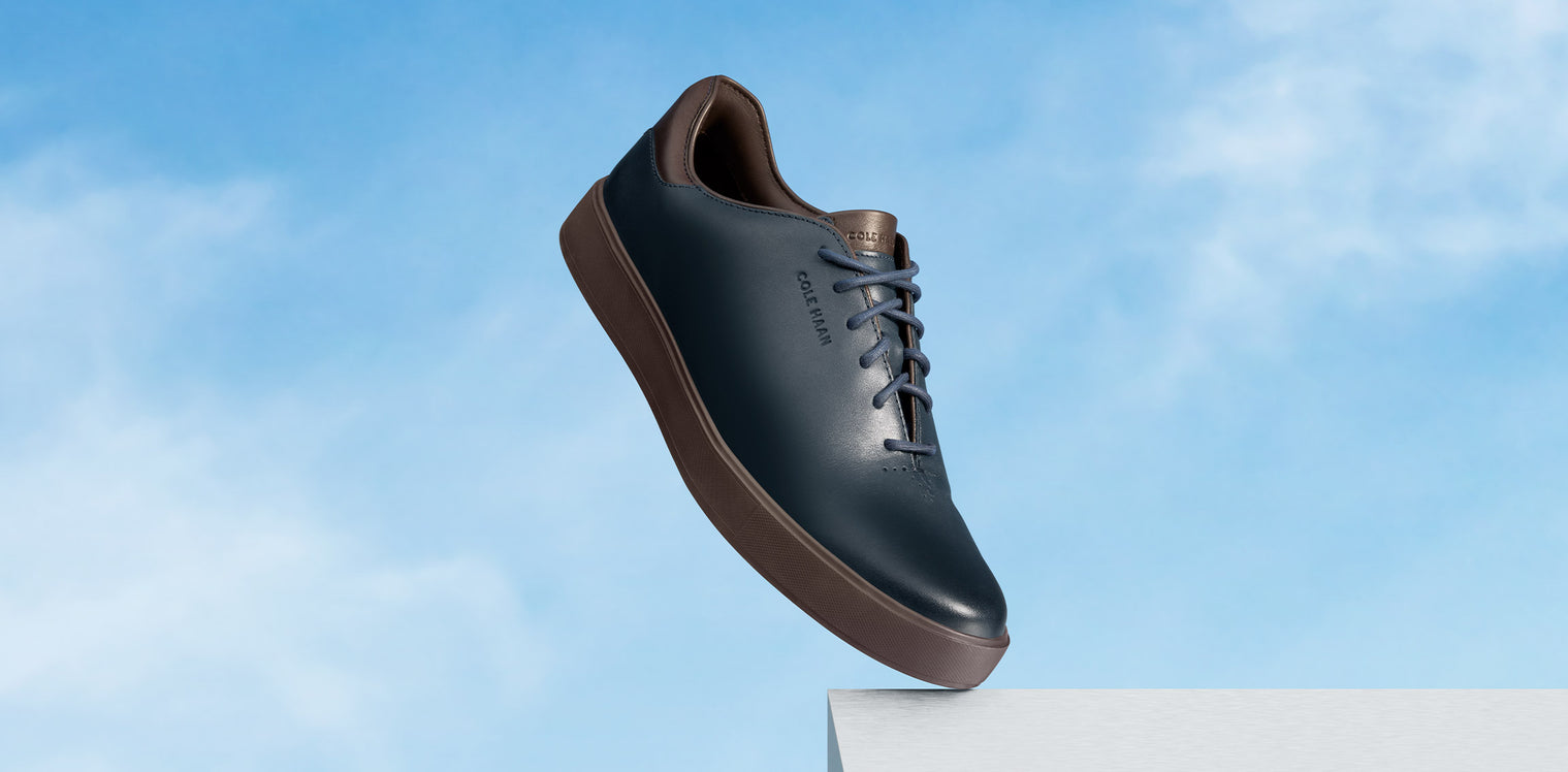 Men's oxfords sitting on foam