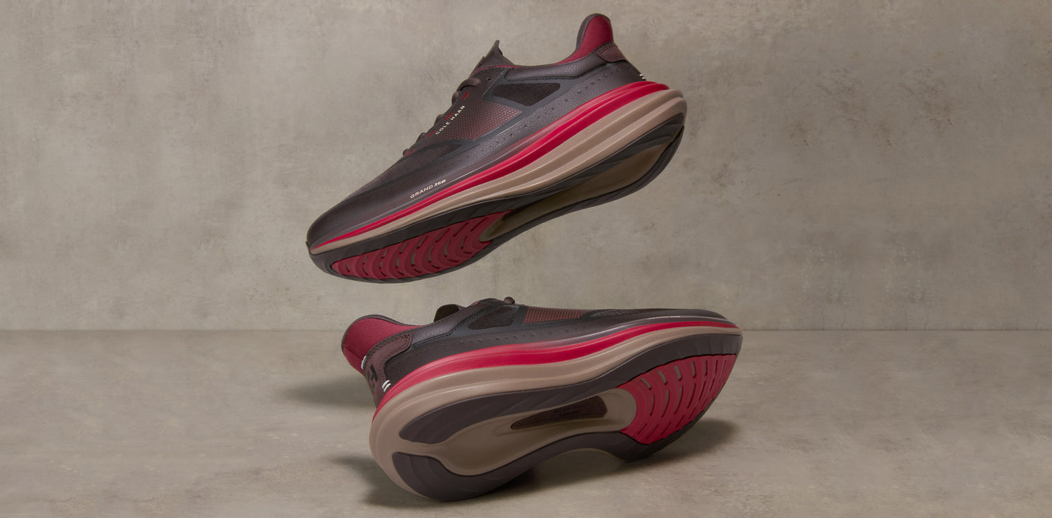 Men's oxfords sitting on foam