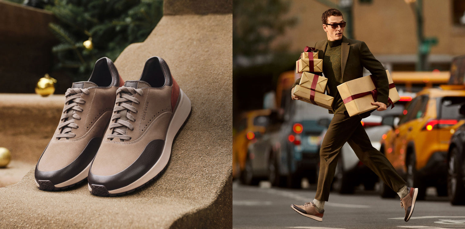 Men's oxfords sitting on foam