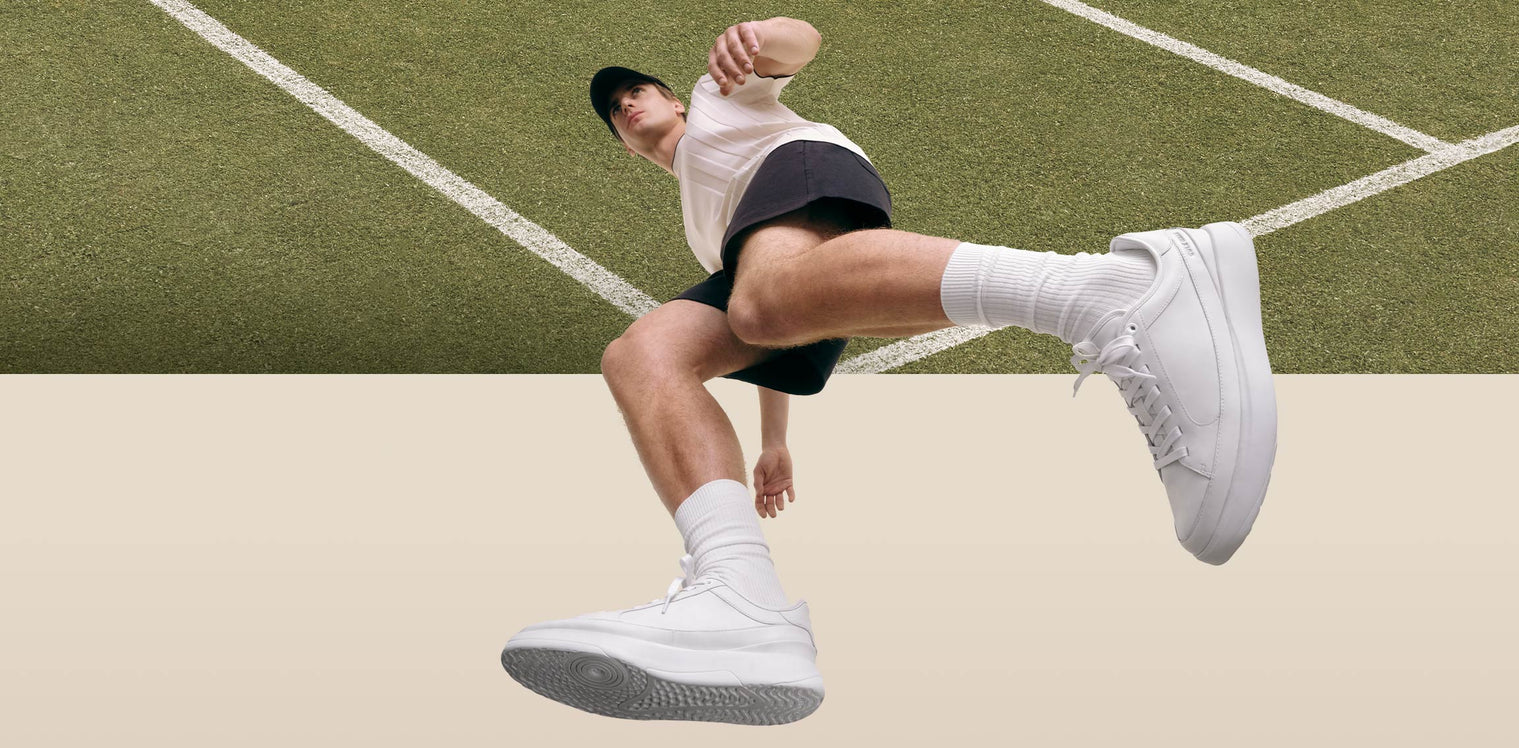 Men's oxfords sitting on foam