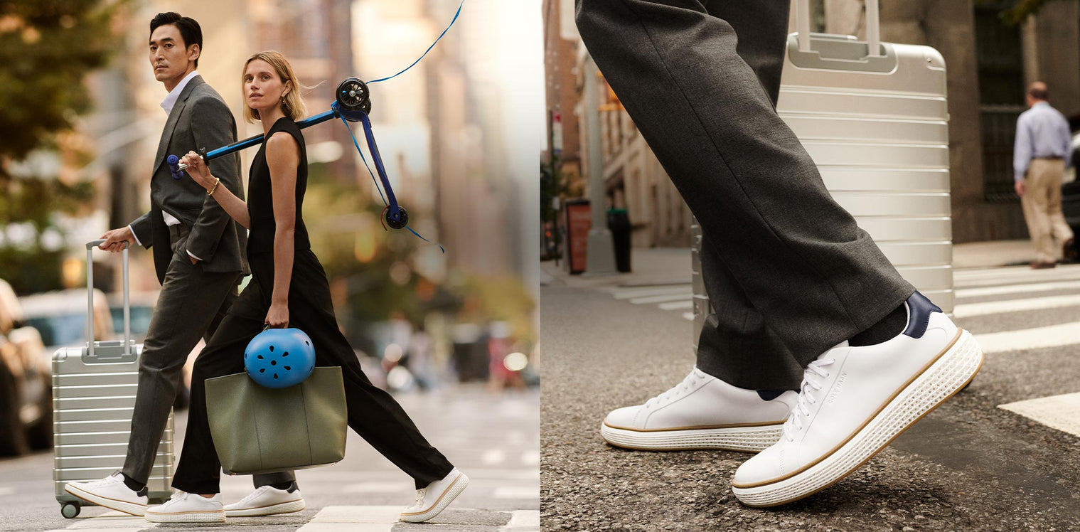 Men's oxfords sitting on foam