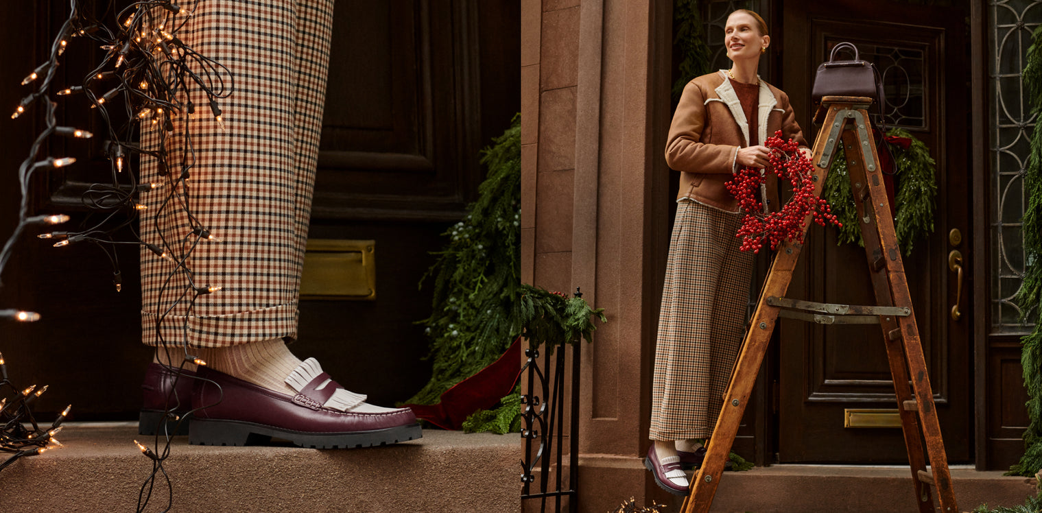 Men's oxfords sitting on foam